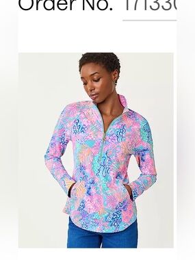EUC Lilly Pulitzer skipper popover in splendor in the sand